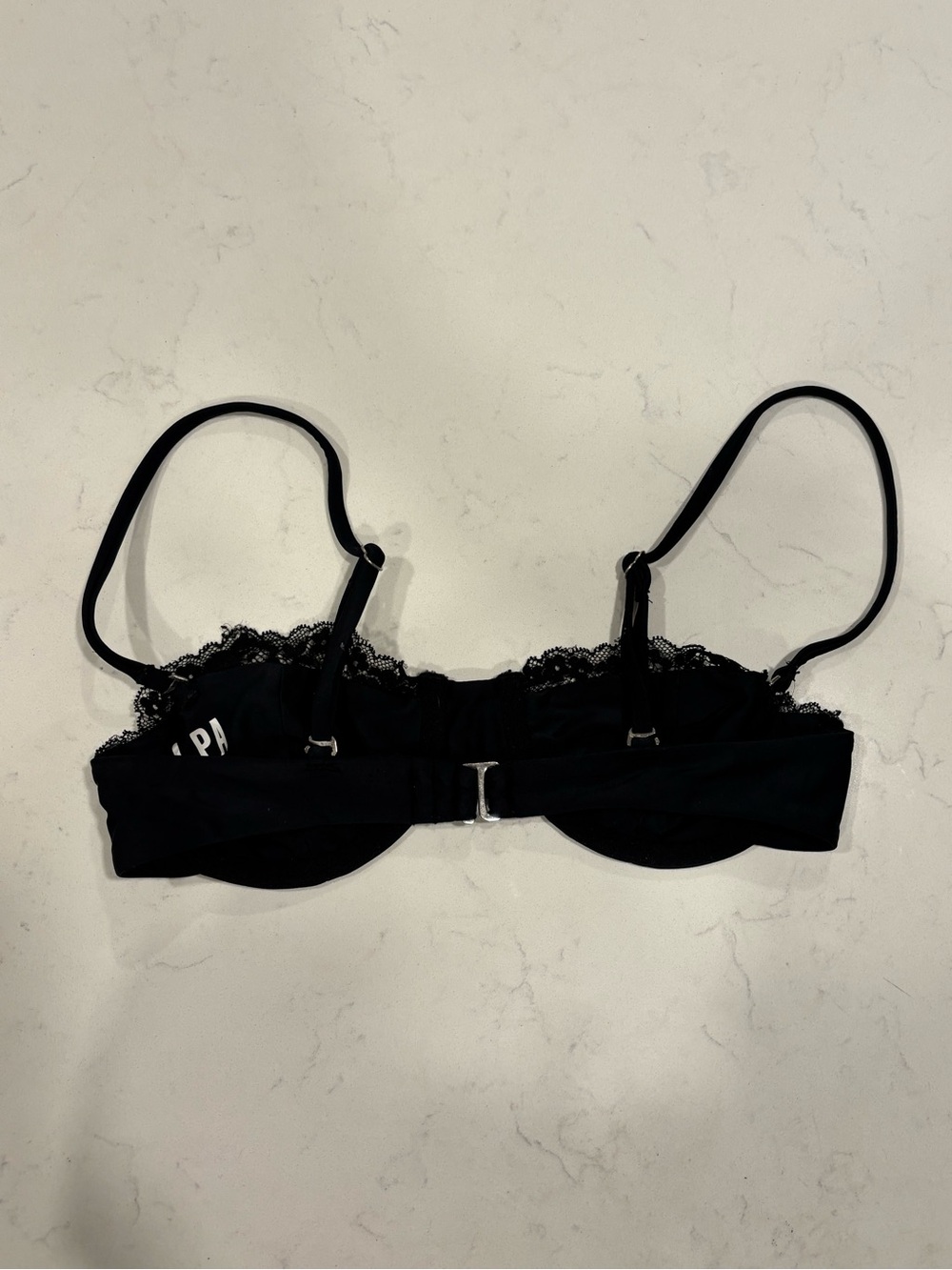 LPA Black Lace Trim Underwire Bikini Top - Women's Intimates - Picture 3 of 5